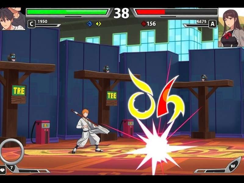 Bleach Game Character Roster showing Ichigo, Rukia, and Byakuya