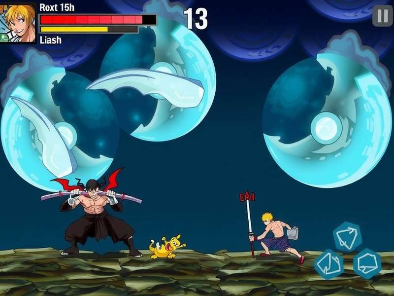 Bleach mobile game screenshot showing character battles