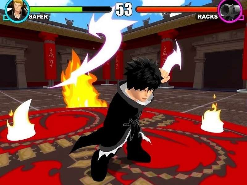 Screenshot of Bleach: Eternal Soul game on Roblox showing character customization