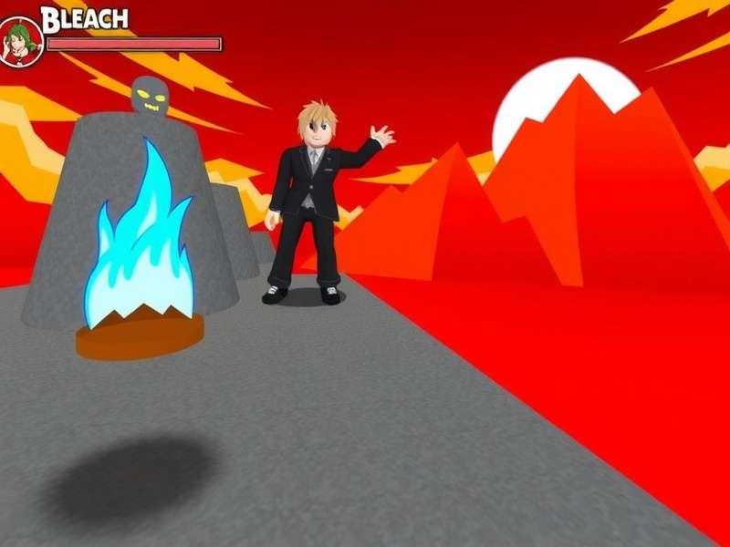 Screenshot of the Best Bleach Game on Roblox showing intense combat
