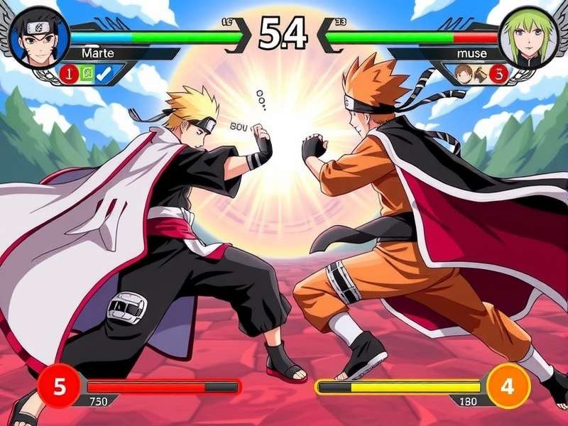 Bleach and Naruto characters facing off in epic battle