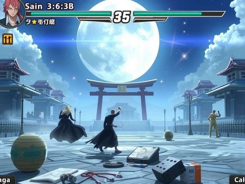 Bleach Game 2025 combat screenshot showing Ichigo in Bankai mode
