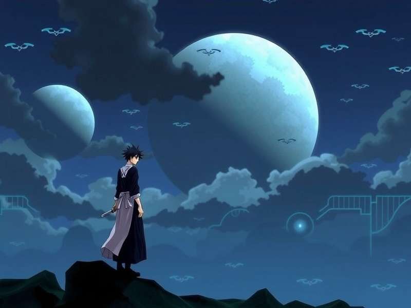 Modern gaming PC setup with RGB lighting playing an anime game