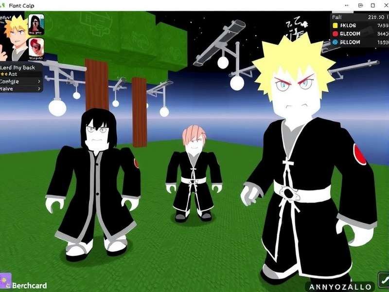 Bleach themed Roblox game screenshot showing character customization
