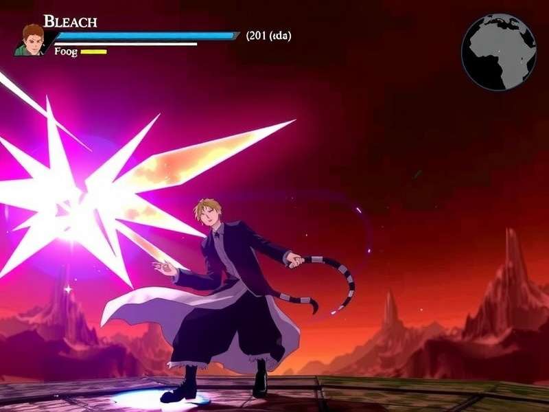 Official key art for the new Bleach game on Xbox showcasing Ichigo Kurosaki in Bankai form facing off against Sosuke Aizen