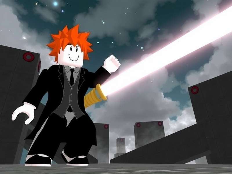 Roblox Bleach game screenshot showing intense combat