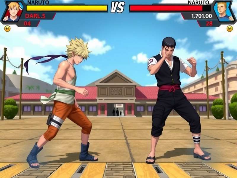 Naruto Vs Bleach game controls splash art showing Naruto and Ichigo in combat stance