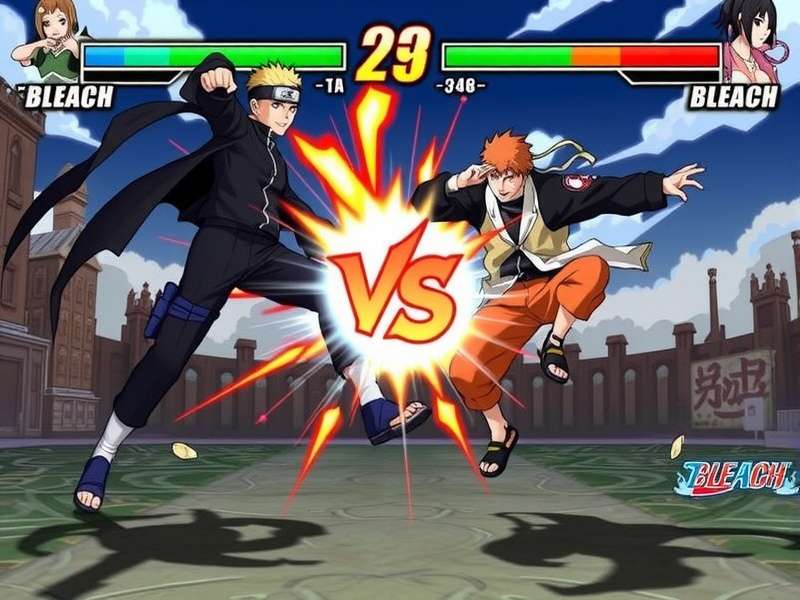 Naruto Vs Bleach Game – Epic crossover fighting scene with Ichigo and Naruto facing off