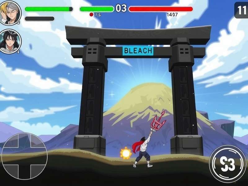 Bleach game epic battle scene with Soul Reaper