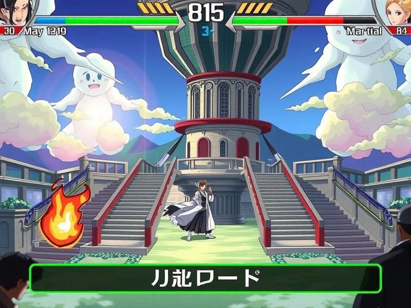 Bleach games coming soon — concept art featuring Ichigo and the Soul Reapers in a neon-lit gaming world