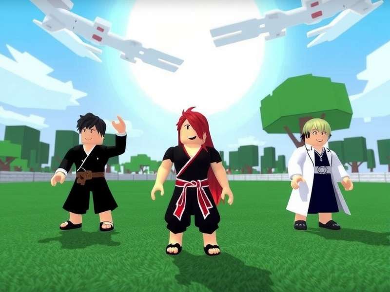 Bleach Games on Roblox – epic battle scene with Ichigo and Hollows