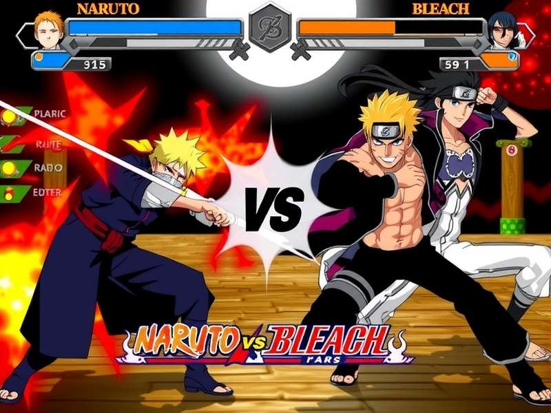 Naruto Vs Bleach Game 2025 – epic crossover battle scene with Ichigo and Naruto